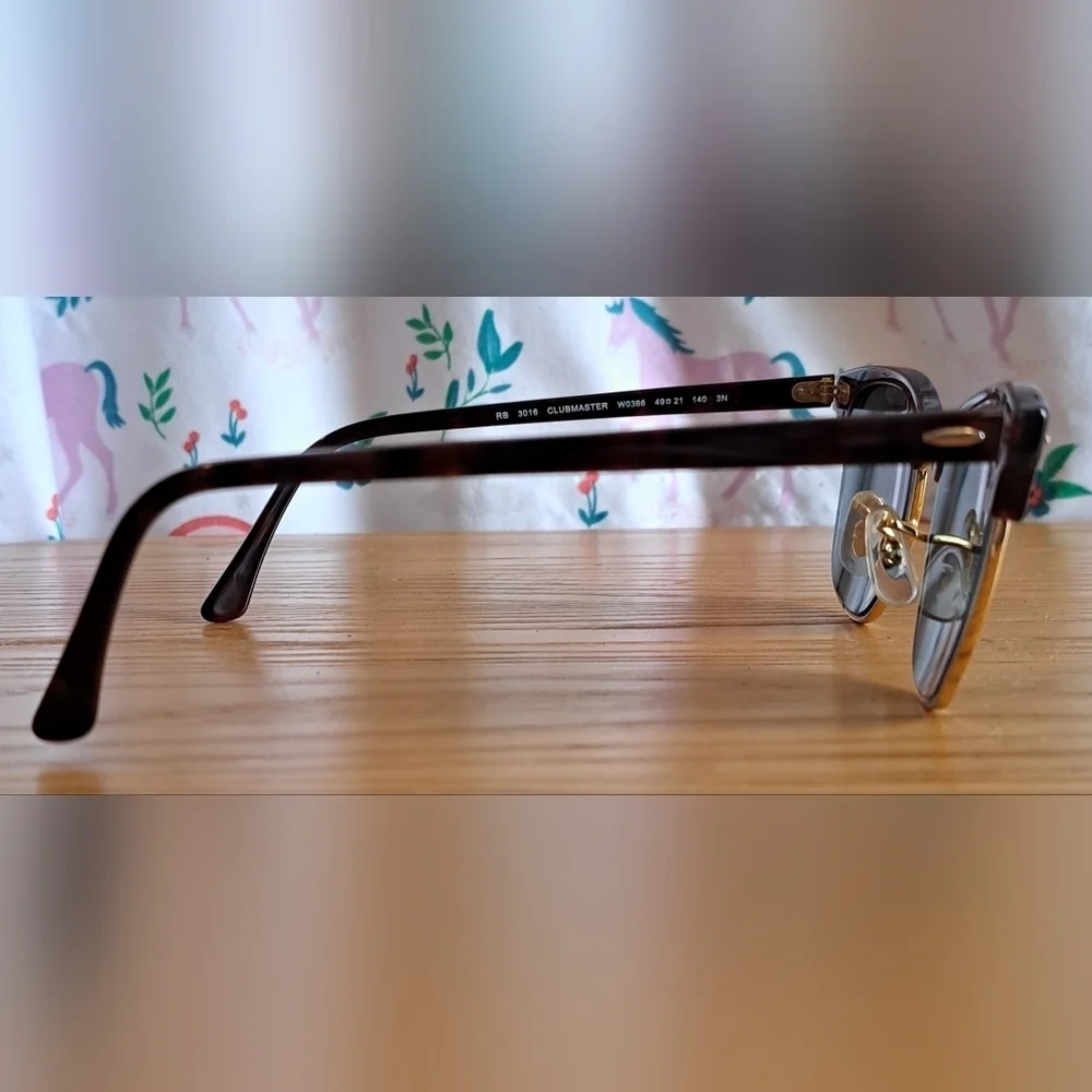 Ray-Ban Clubmaster 3106 Tortoise & Gold Casual Preppy Sunglass Eye Glasses Frame